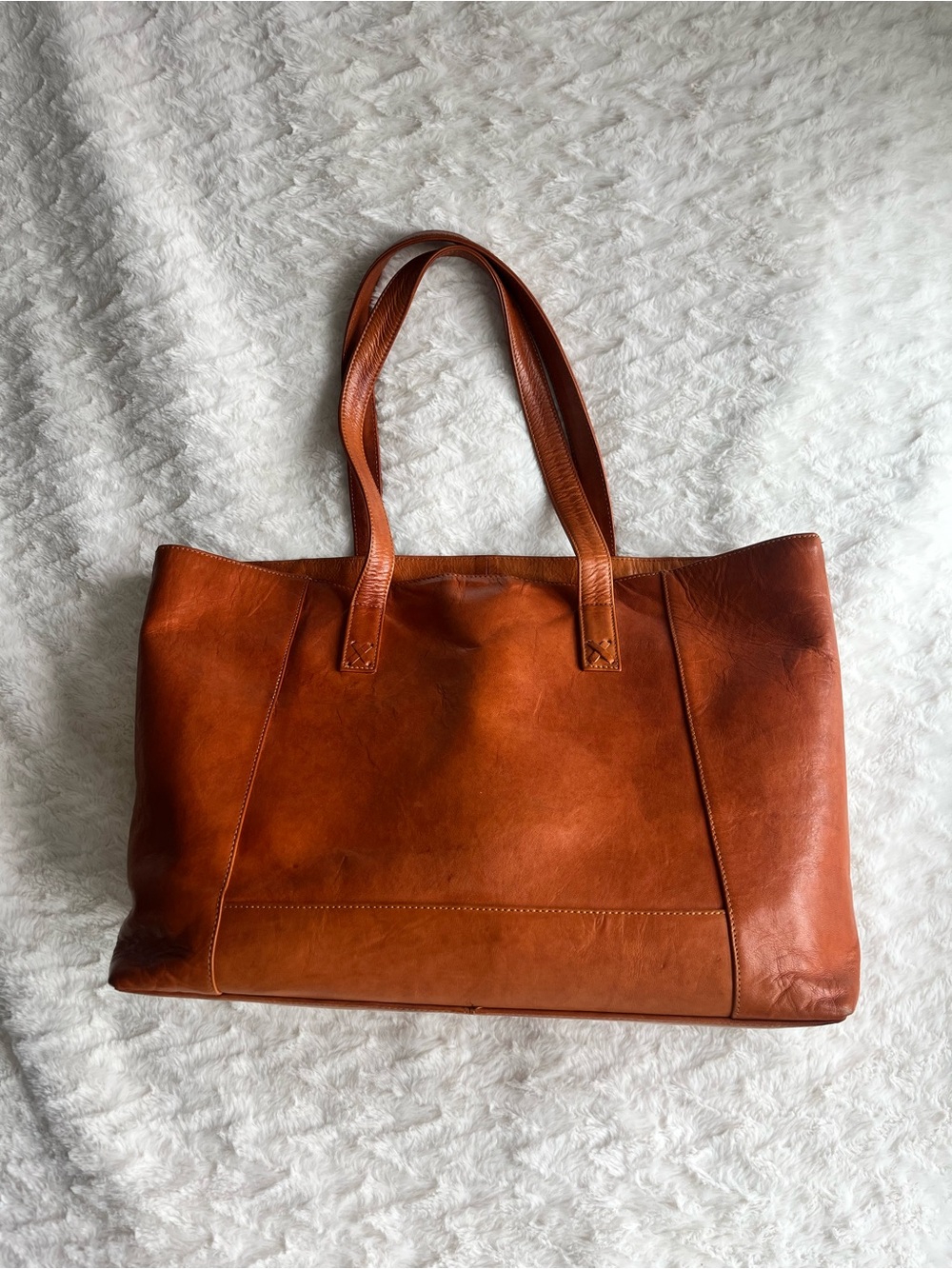 Noonday Collection Leather Tote in Cognac